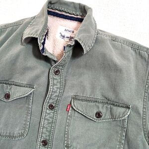 Levi's Red Tab Shirt Jacket Sherpa Lined Men's Size Medium